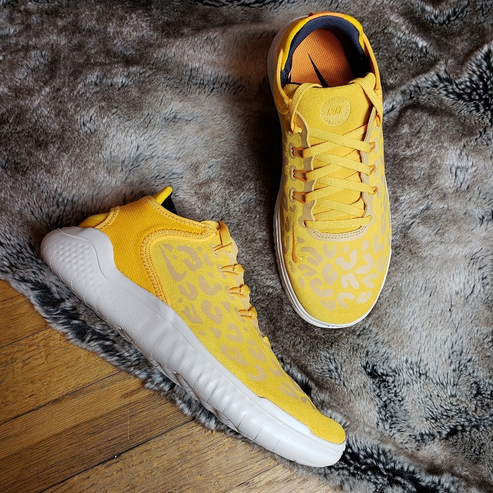 Nike Free RN 2018 Wild Suede yellow ochre running - Picture 5 of 6